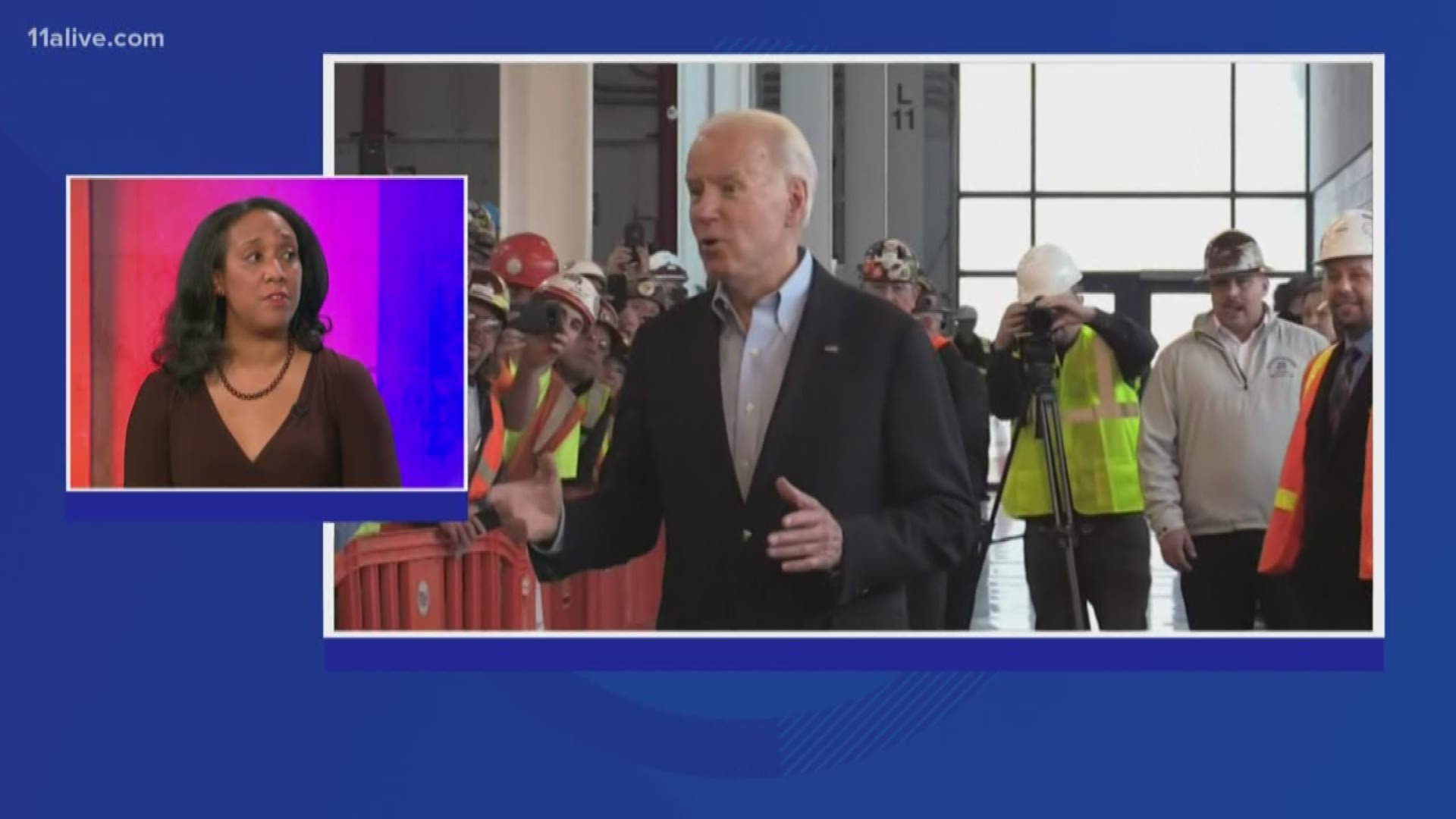 Biden spoke live from Philadelphia Tuesday night.