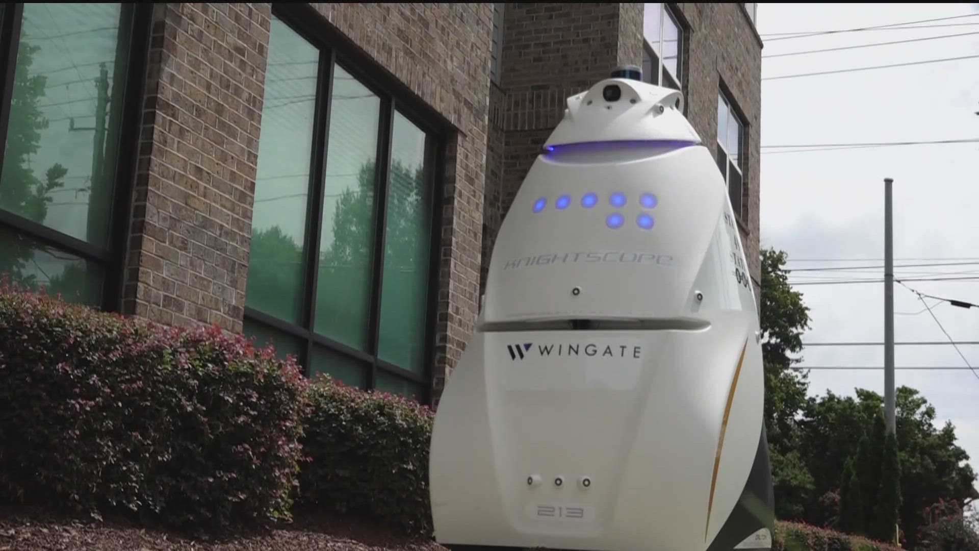 Knightscope's autonomous surveillance robot can call the police whenever it detects a threat.