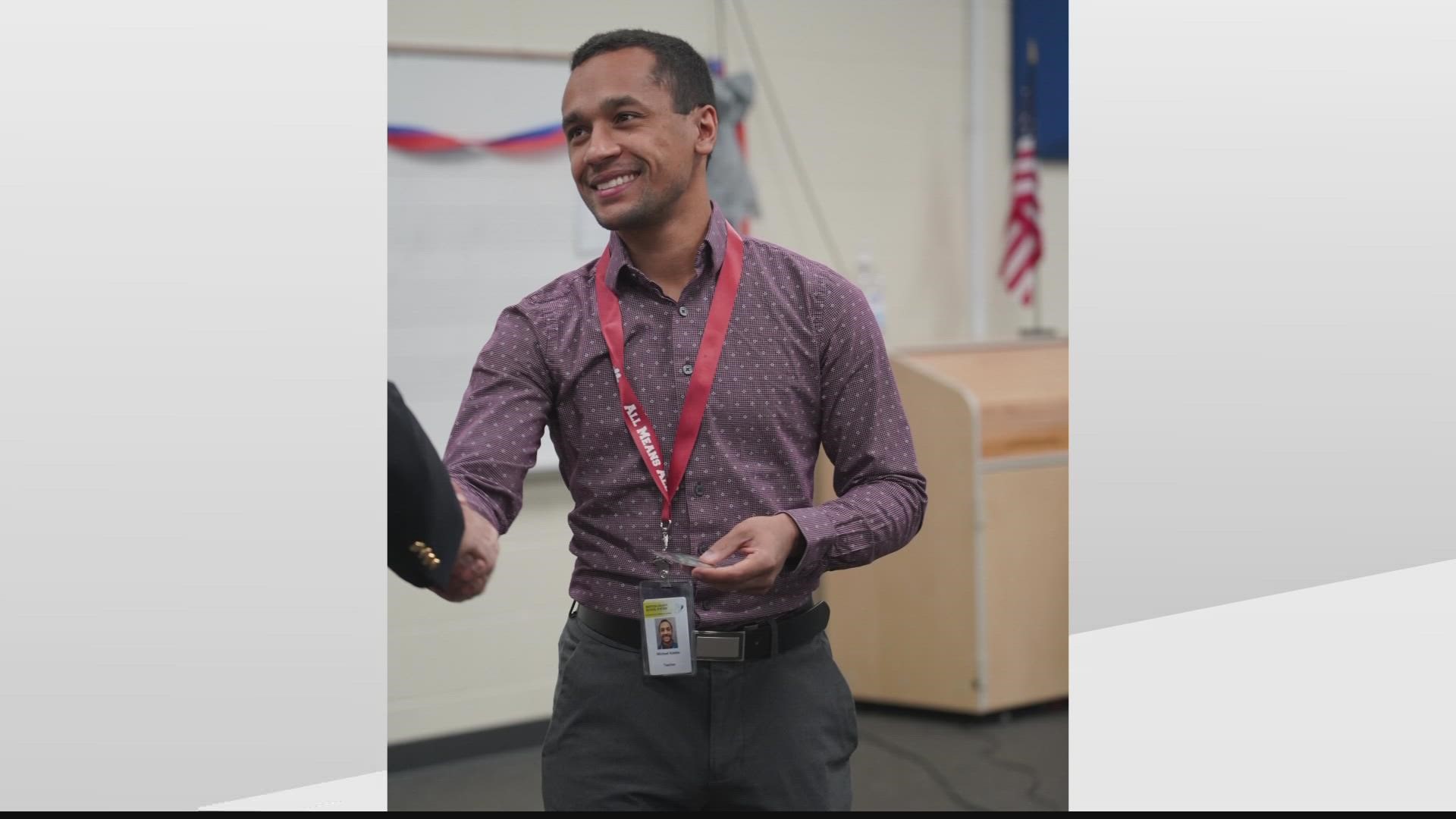 Michael Kobito, an AP Music Theory teacher and high school band director at Woodland High School, received the honor.