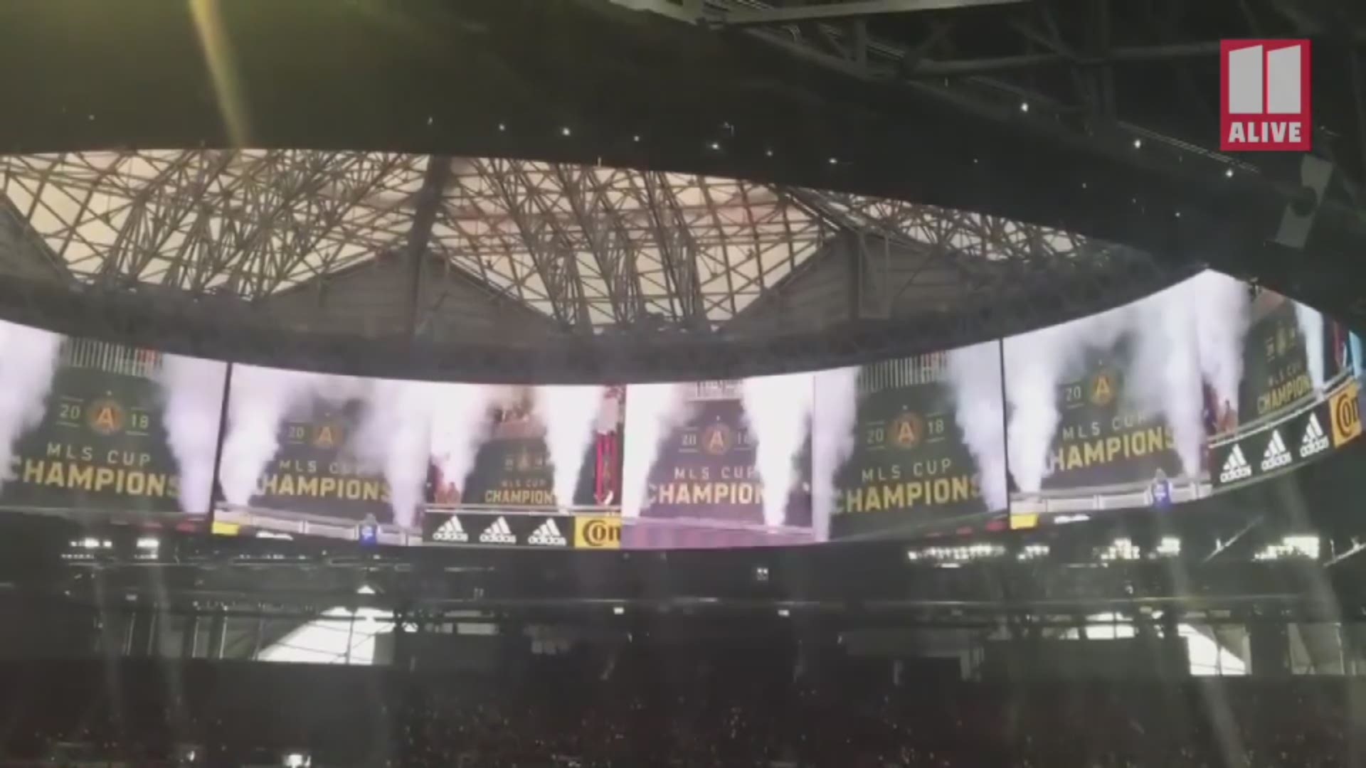The team revealed the new banner during their home opener, March 10.
