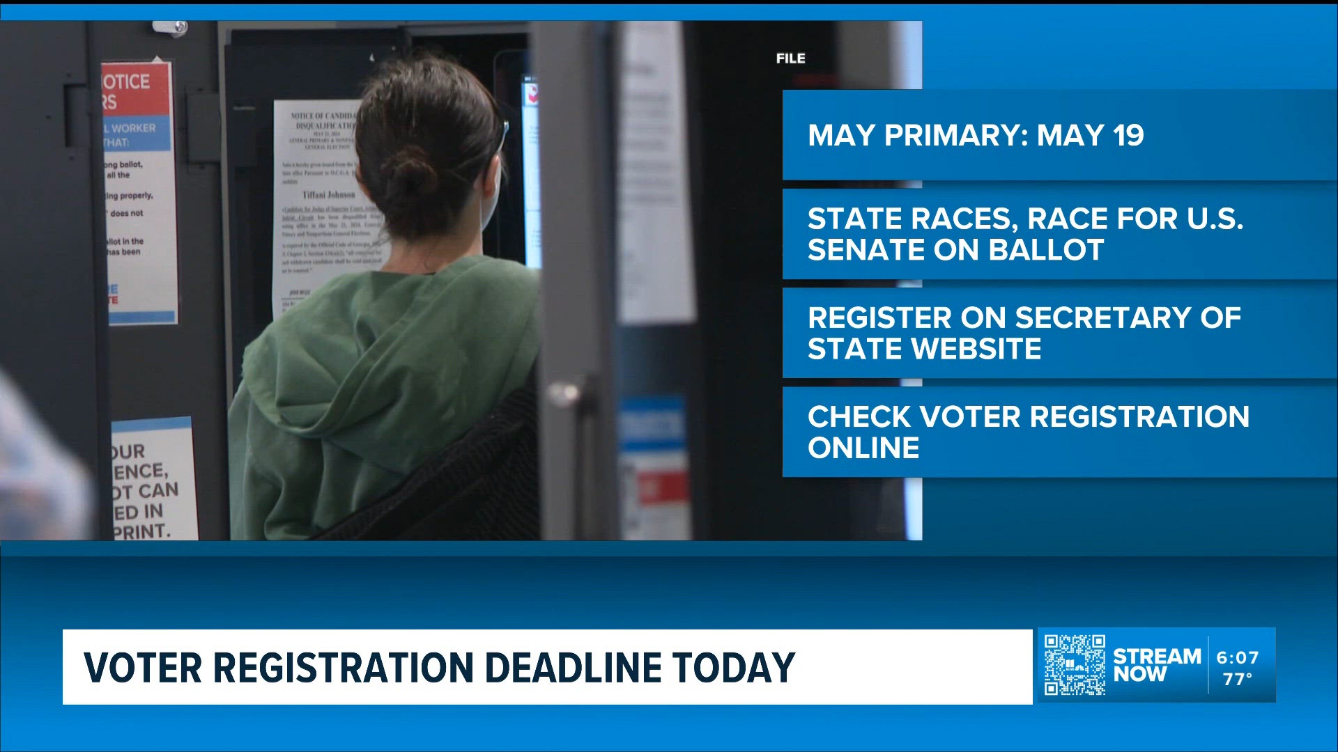 Deadline for voter registration for May primary | 11alive.com