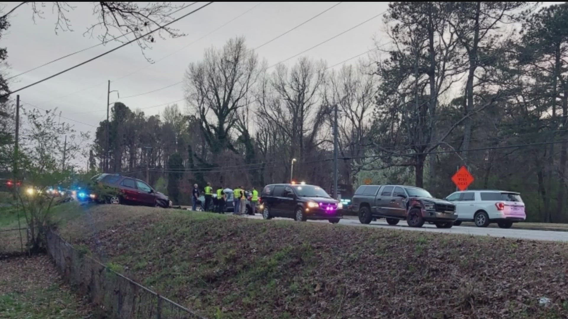 Cobb Police said the initial collision began for "unknown reasons."