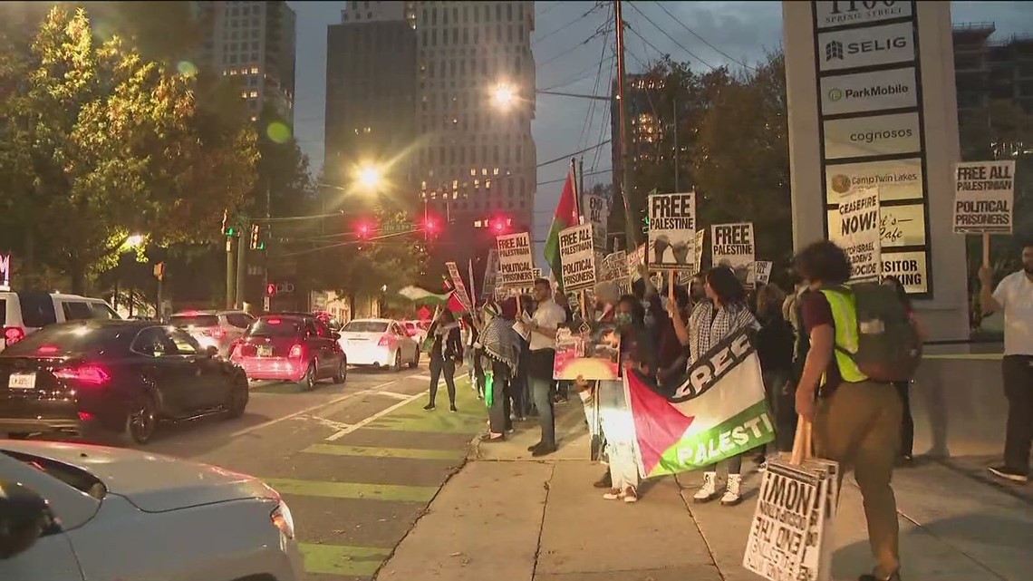 Rally for Palestine in Midtown Atlanta | 11alive.com