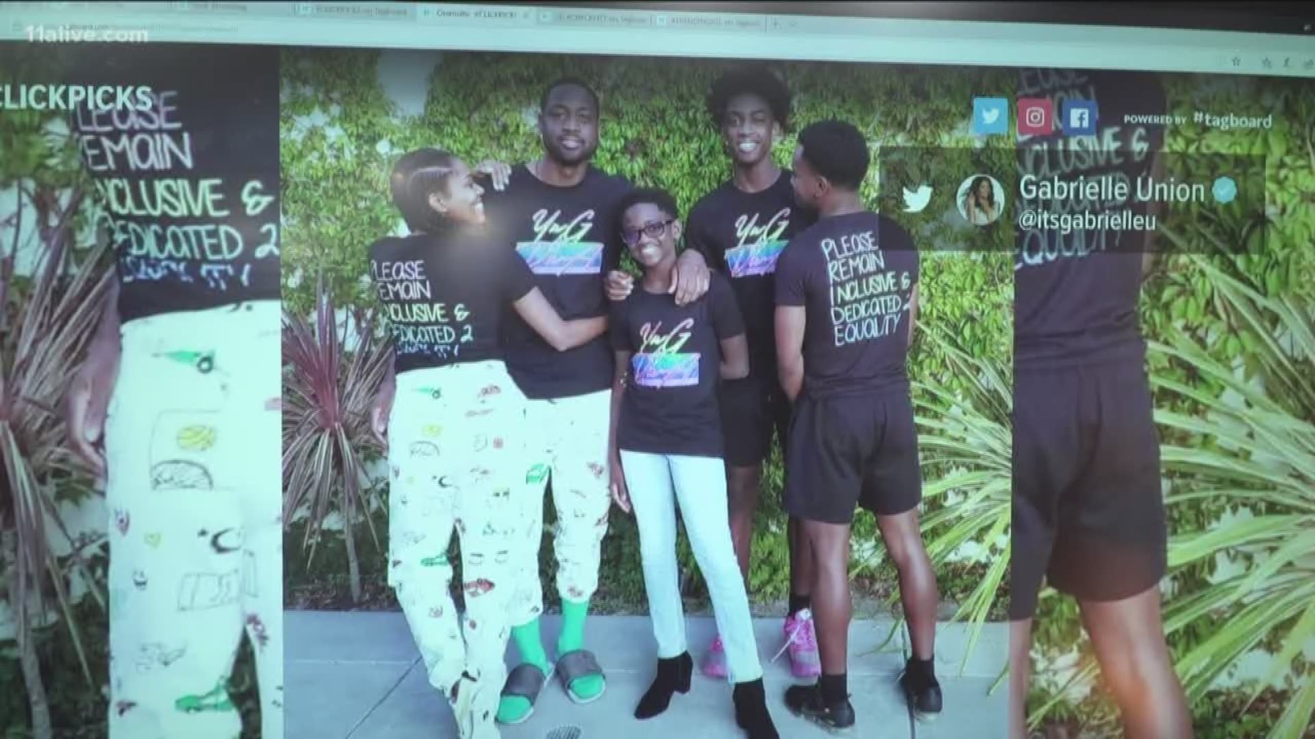 The Wade family and @yngdna have decided to donate $50k and 50% of the proceeds of sales of the Pride shirts to The GLSEN organization whose mission strives to ensure safe schools for all students, regardless of sexual orientation as well as gender identity, Union wrote on her Instagram.