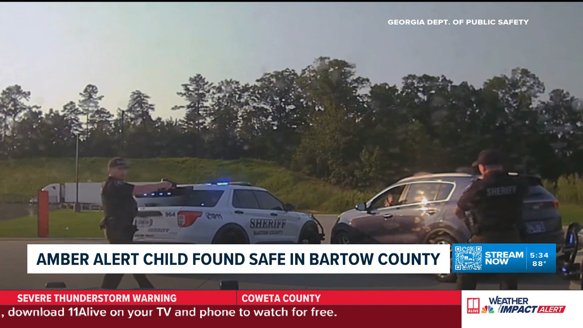 Coverage image for: Tennessee AMBER Alert ends at Bartow County gas station