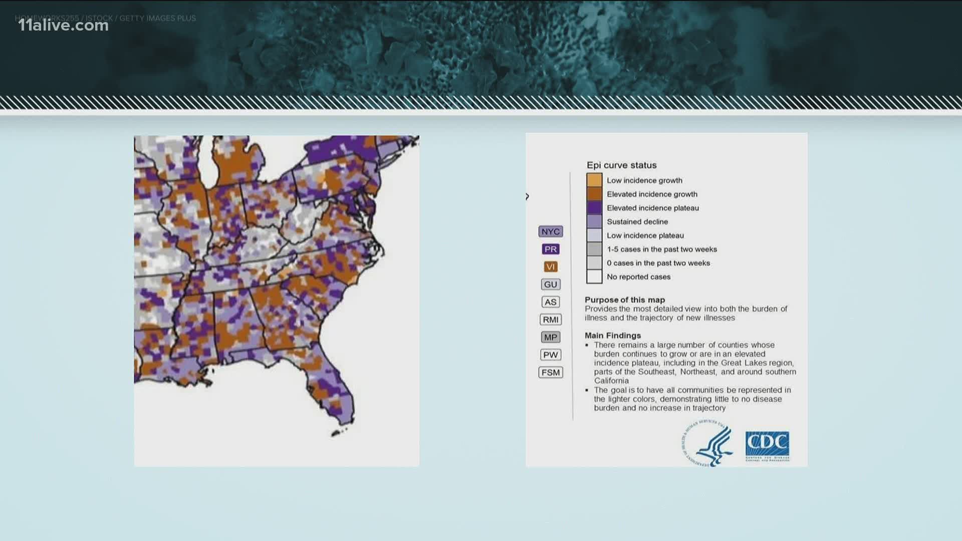 The new data, compiled for the CDC's report for the week of April 30, comes as Georgia relaxes restrictions on business operations and movement in the state.