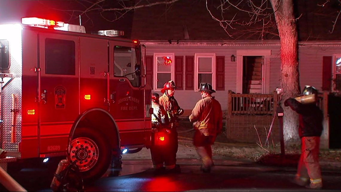 Alpharetta house fire sends two people to hospital