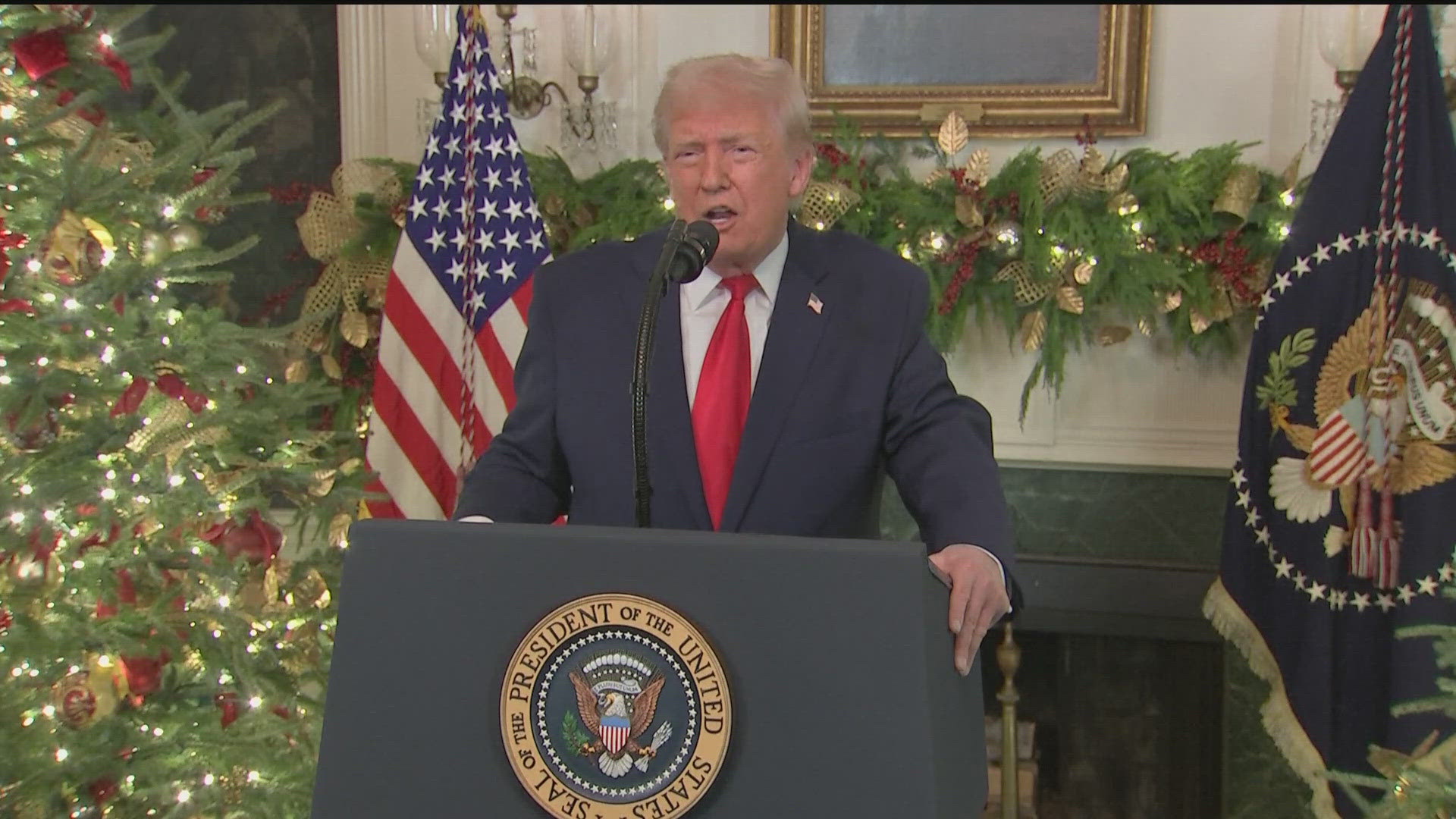 Trump addresses the American public in a live speech from the White House