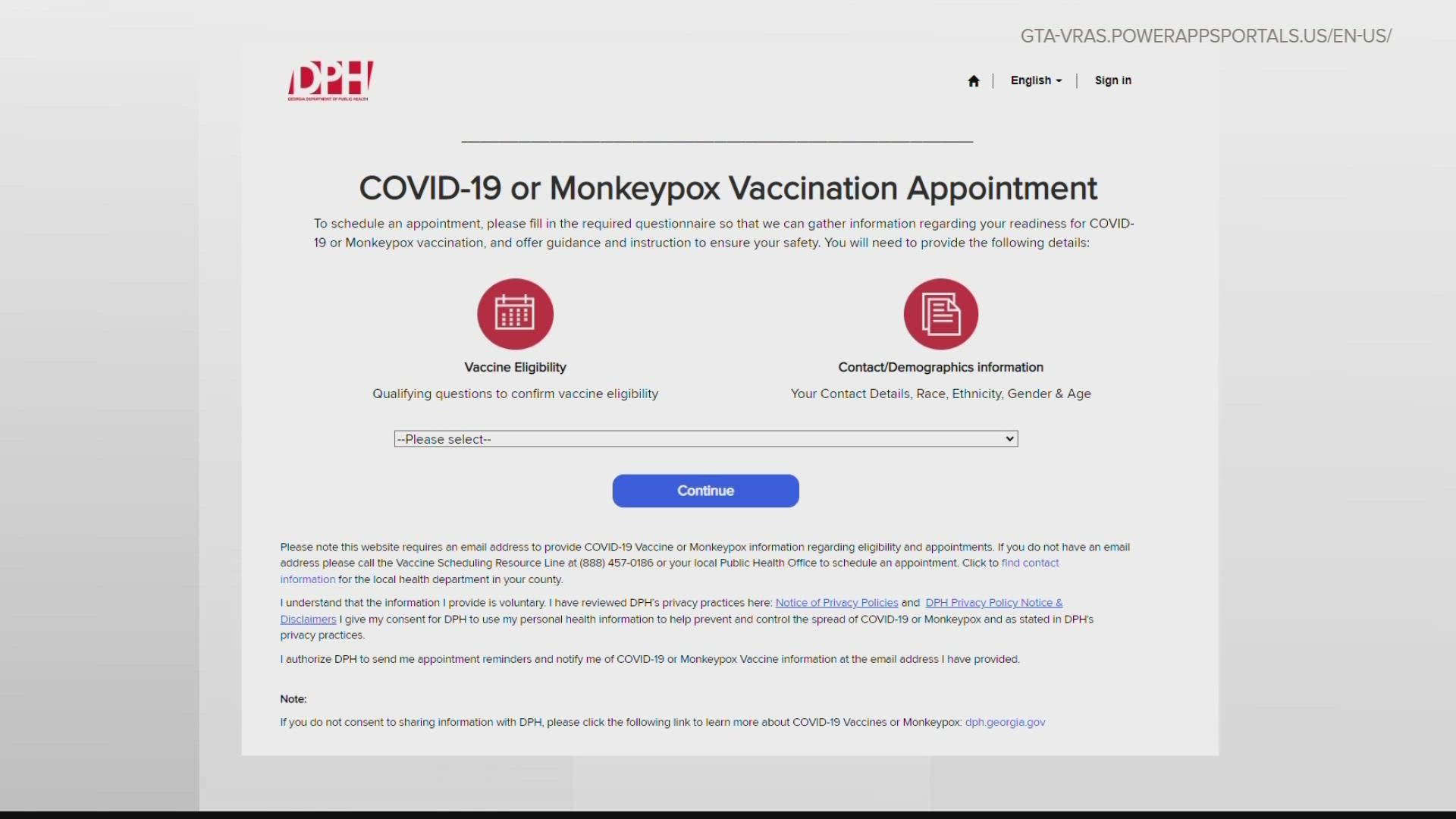 Georgia's Department of Public Health launched a new online scheduling tool for monkeypox vaccine appointments.