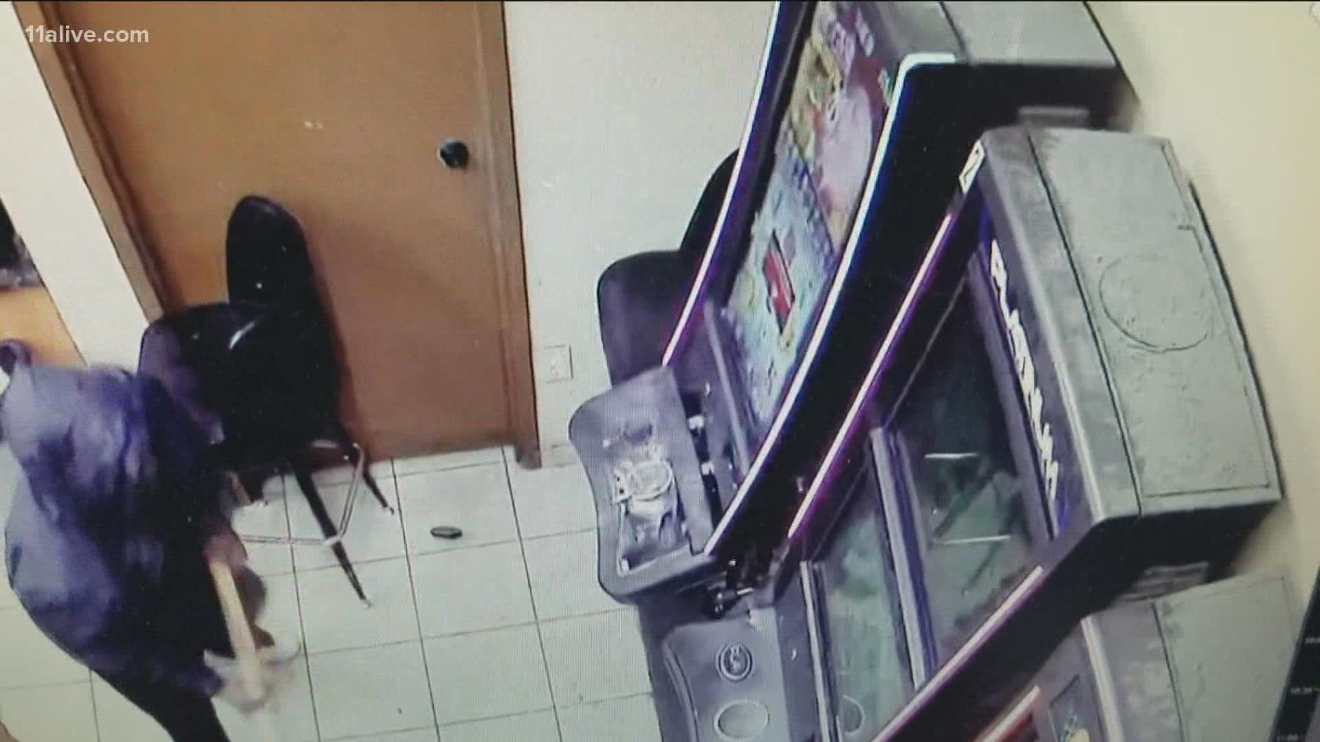 Investigators shared this surveillance video from the burglary.