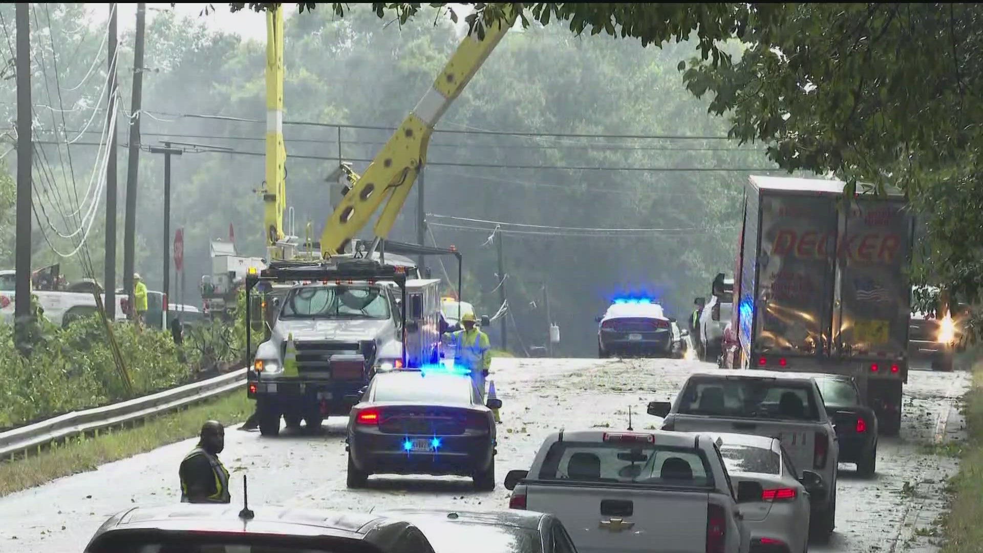 Tornado warnings and thunderstorms plagued much of the afternoon.