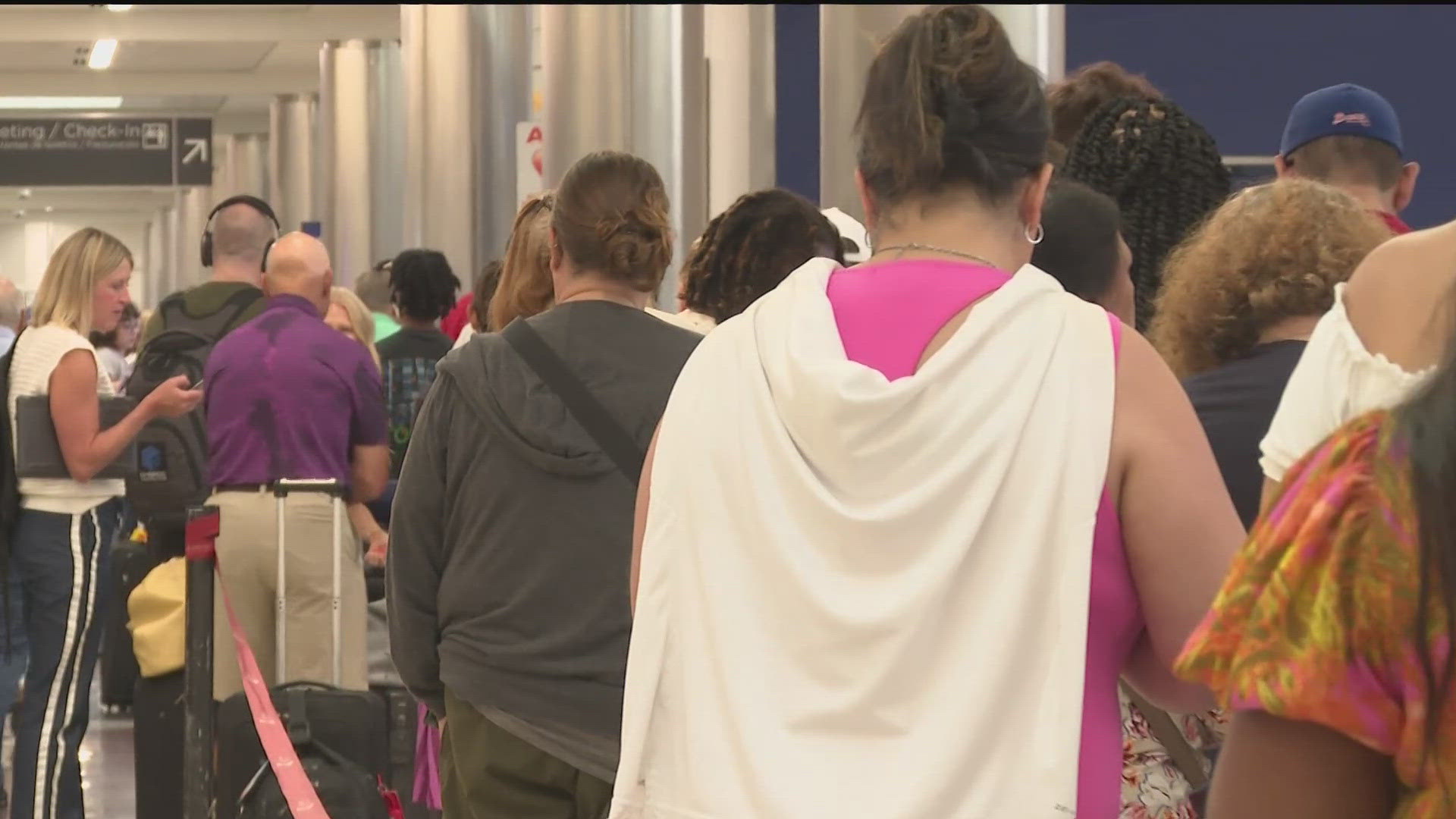 Some people said they have had to get a hotel due to the outage's impact on the airport.