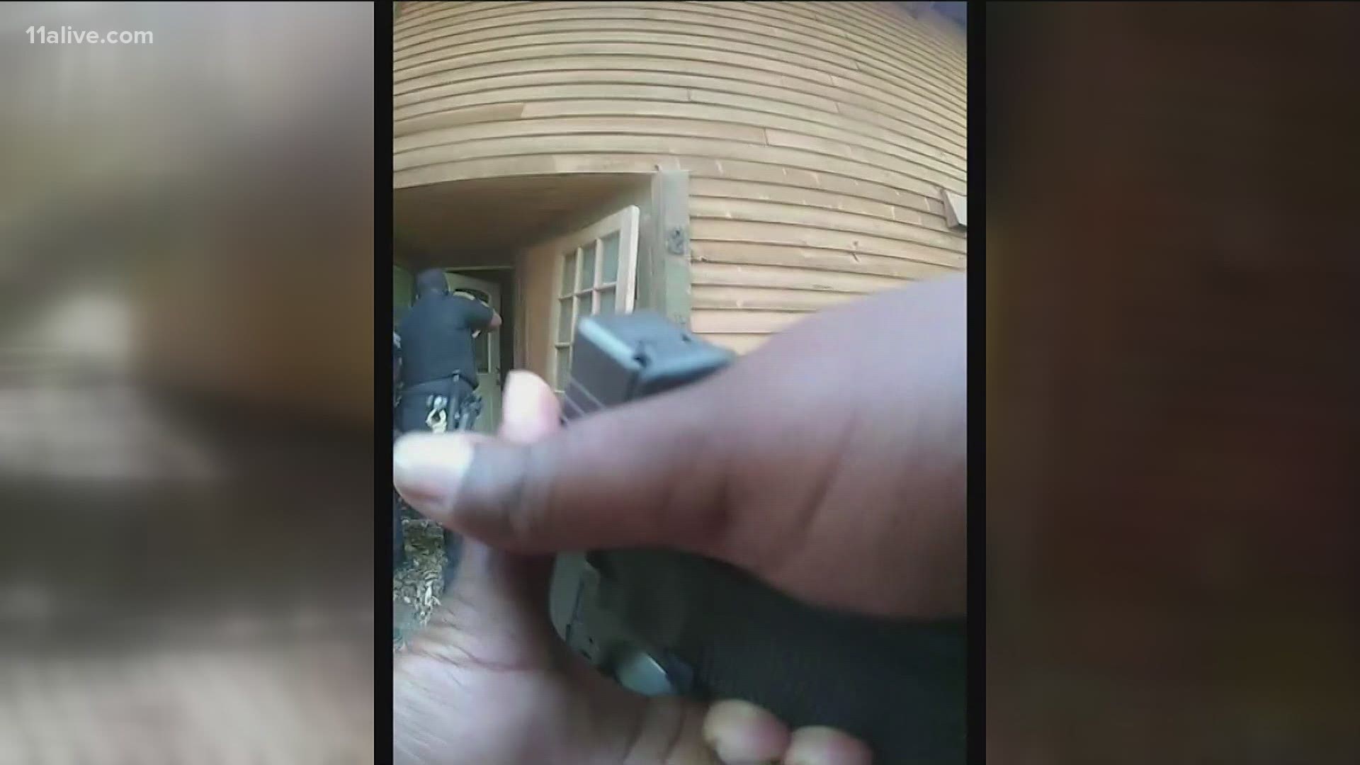 A DeKalb County man was shot and killed in his own home. However, video shows police ask him more than 40 times to drop his weapon.