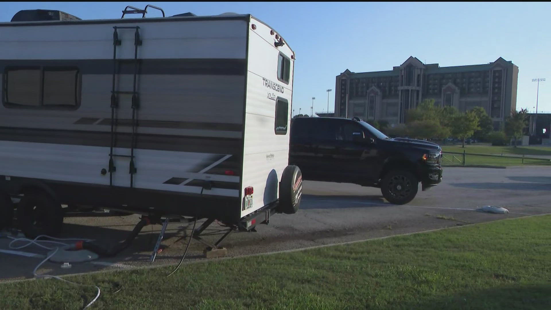 Atlanta Motor Speedway campgrounds have opened for people seeking refuge several times over recent years, according to a release