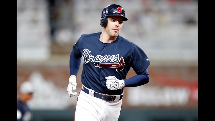 ATLANTA, GA - NOVEMBER 05: Atlanta Braves first baseman Freddie