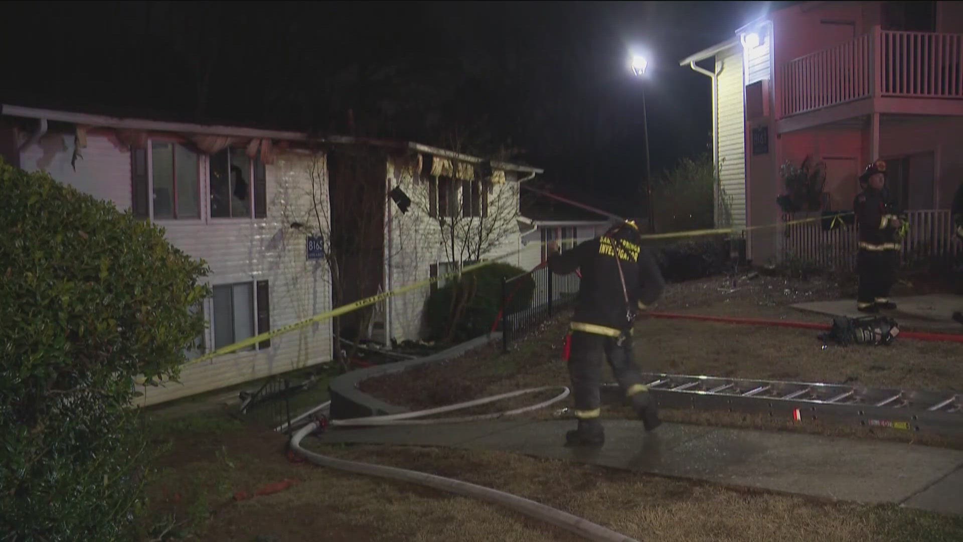 Several displaced after Sandy Springs apartment fire