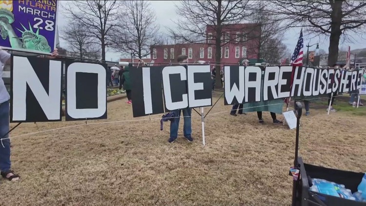 Rally against ICE detention facility among concerned residents in ...