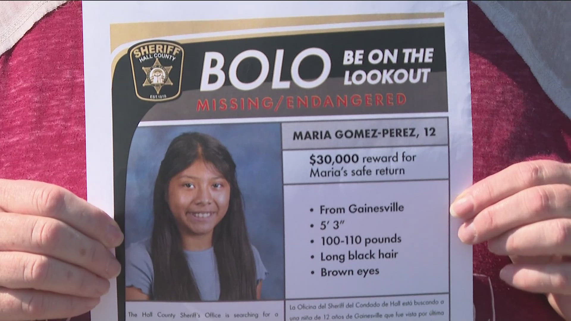 There is a $30,000 reward for her safe return.