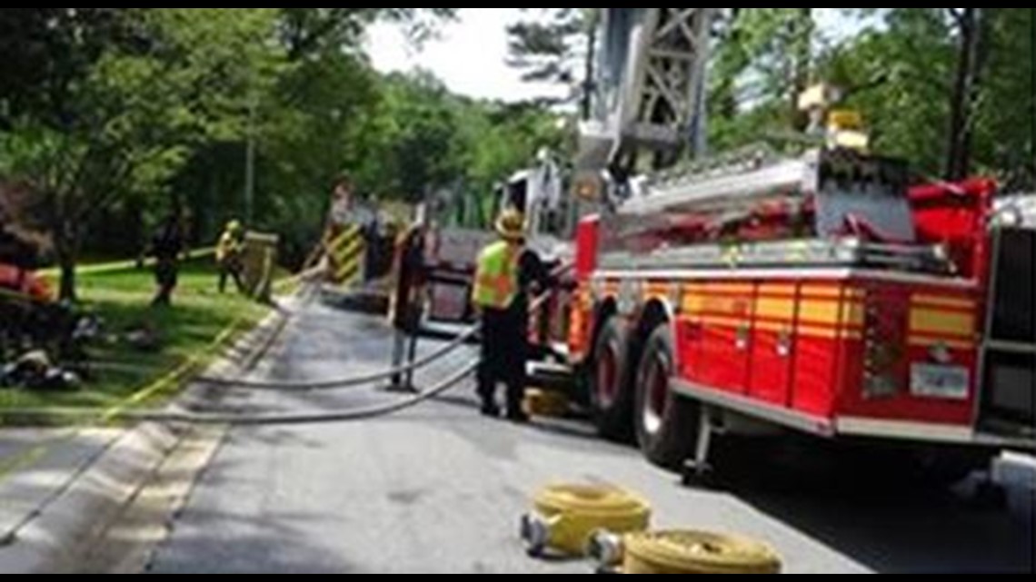 Firefighters battle house fire in Lilburn