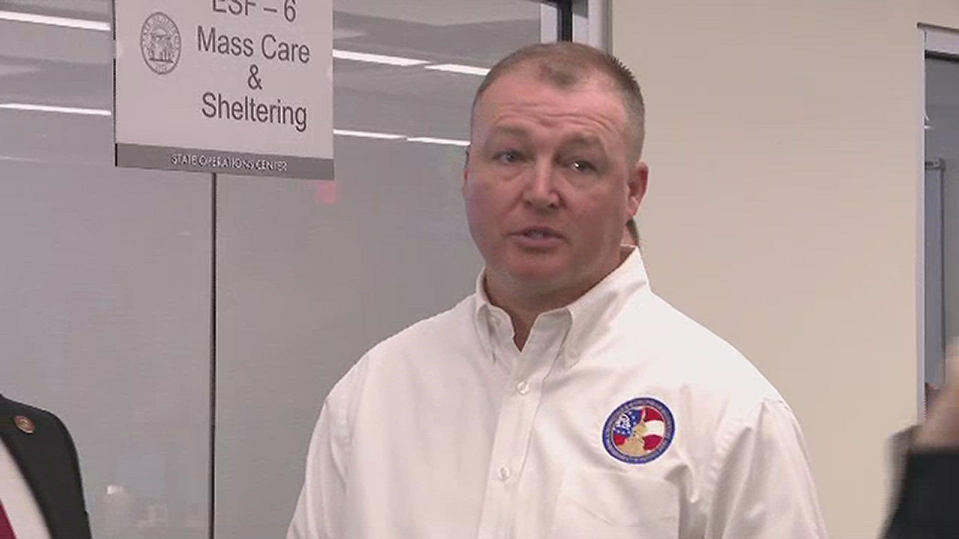 Georgia Emergency Management Director James Stallings gave an update on the storm's conditions as it approaches.