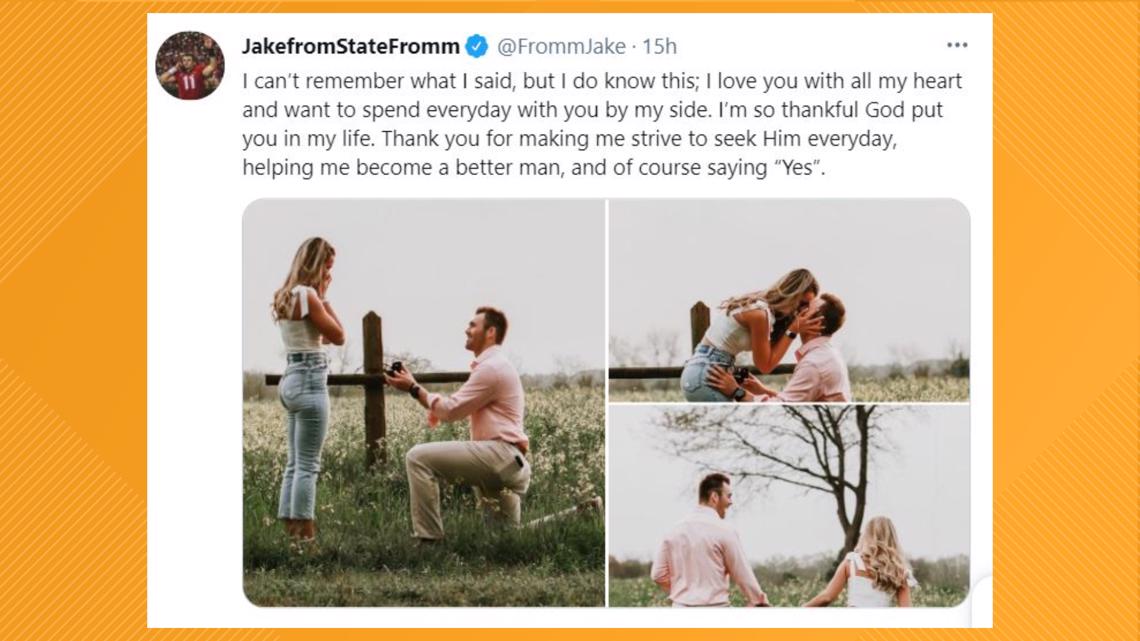 Jake Fromm enaged to Caroline Ostman | Photos of proposal | 11alive.com