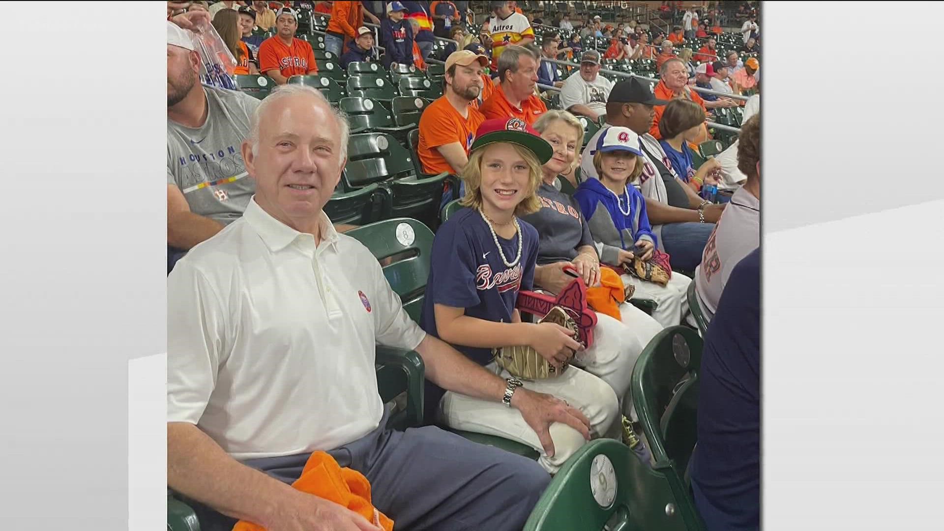 At least one Atlanta household is a little split on the World Series. Tricia Collie lives in Atlanta but her husband David is from Houston, primarily an Astros fan.