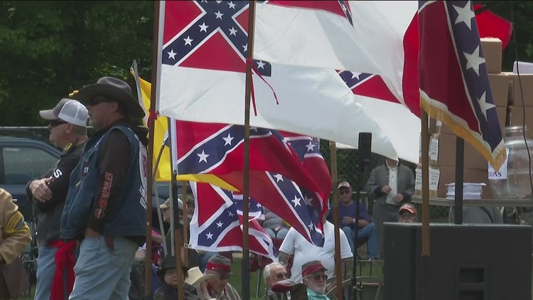 Stone Mountain carvings center of confederate rally, but draws criticism from protesters