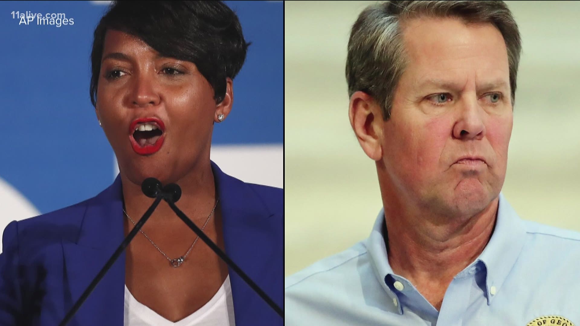 Mayor Keisha Lance Bottoms says its time to re-implement restrictions to control COVID-19. But Gov. Brian Kemp says she can't. Businesses are caught in the middle.