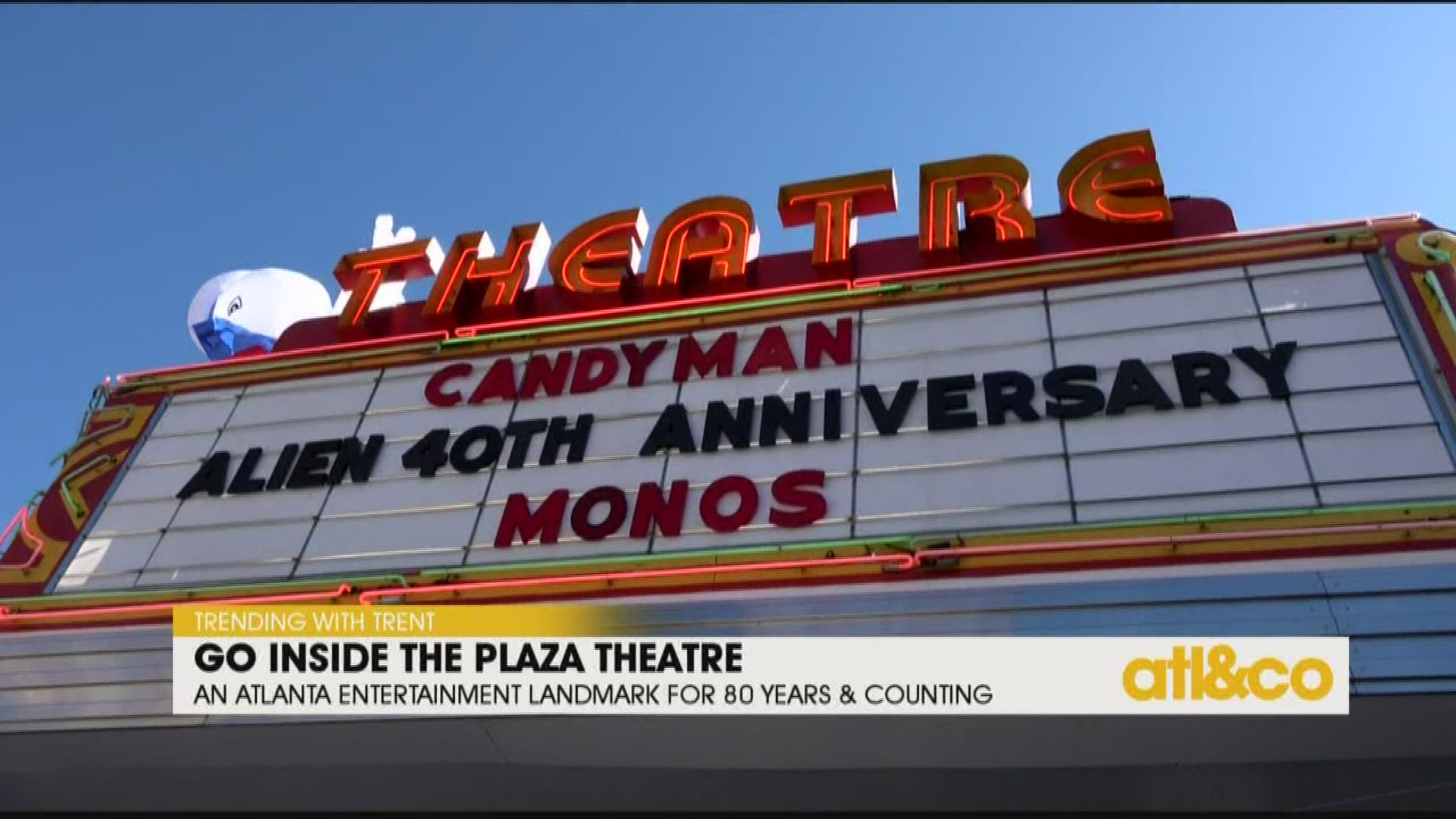 Trending with Trent goes inside Atlanta's oldest operating cinema, the Plaza Theatre, with owner Chris Escobar.