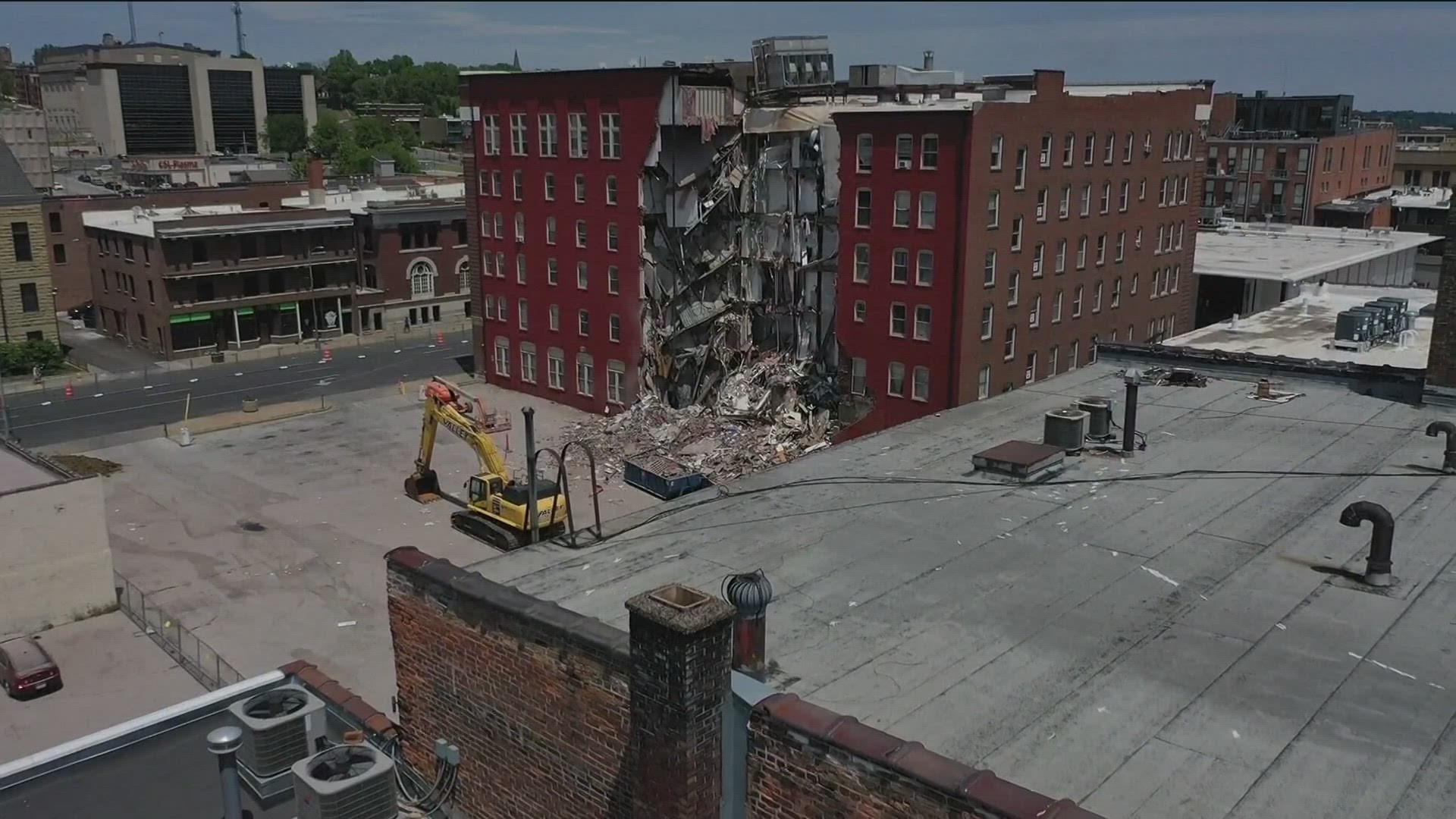 The six-story building was deemed unsafe and would be demolished.