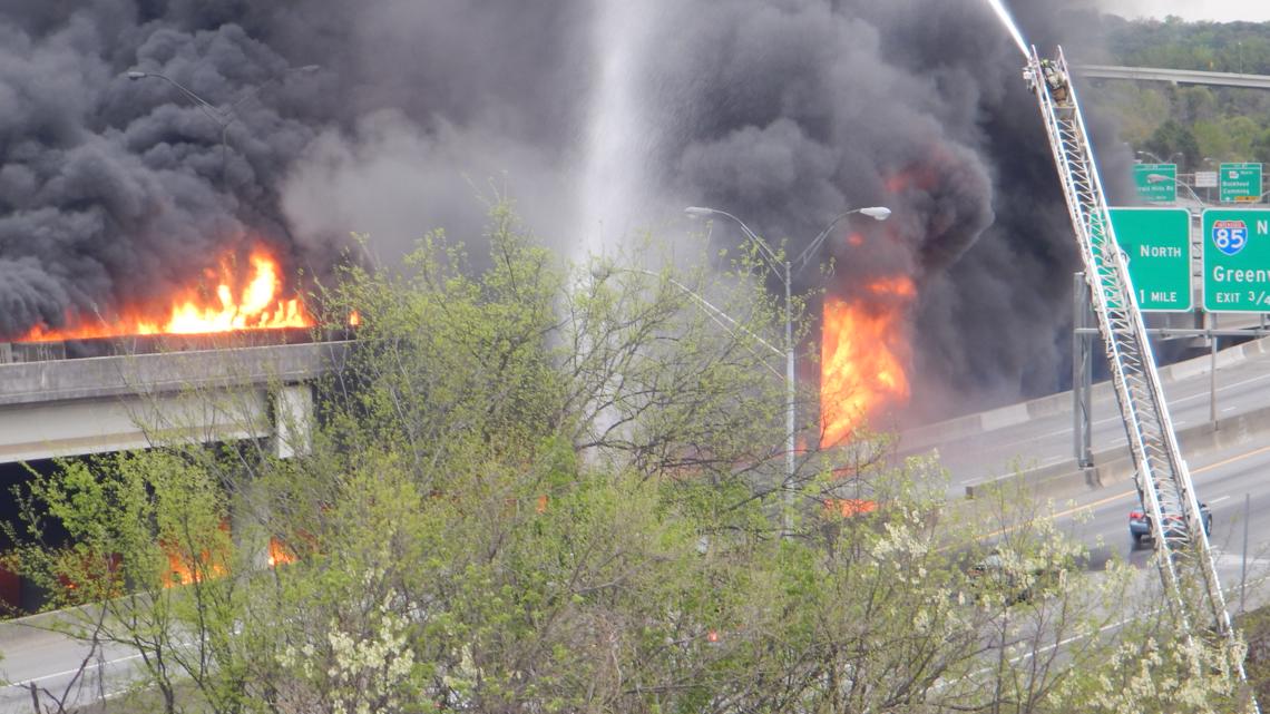 I-85 collapsed less than a mile from me. Here's my journey to the new  Braves stadium the day after. 