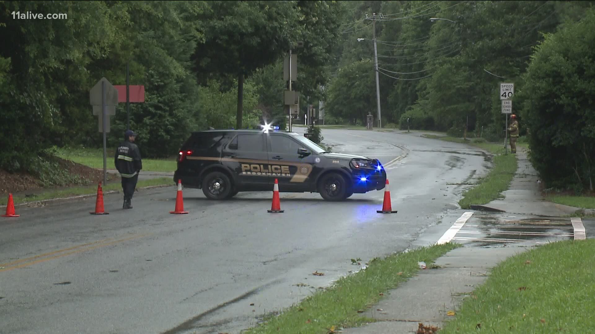 The weather toppled trees and knocked out power to thousands in the area.