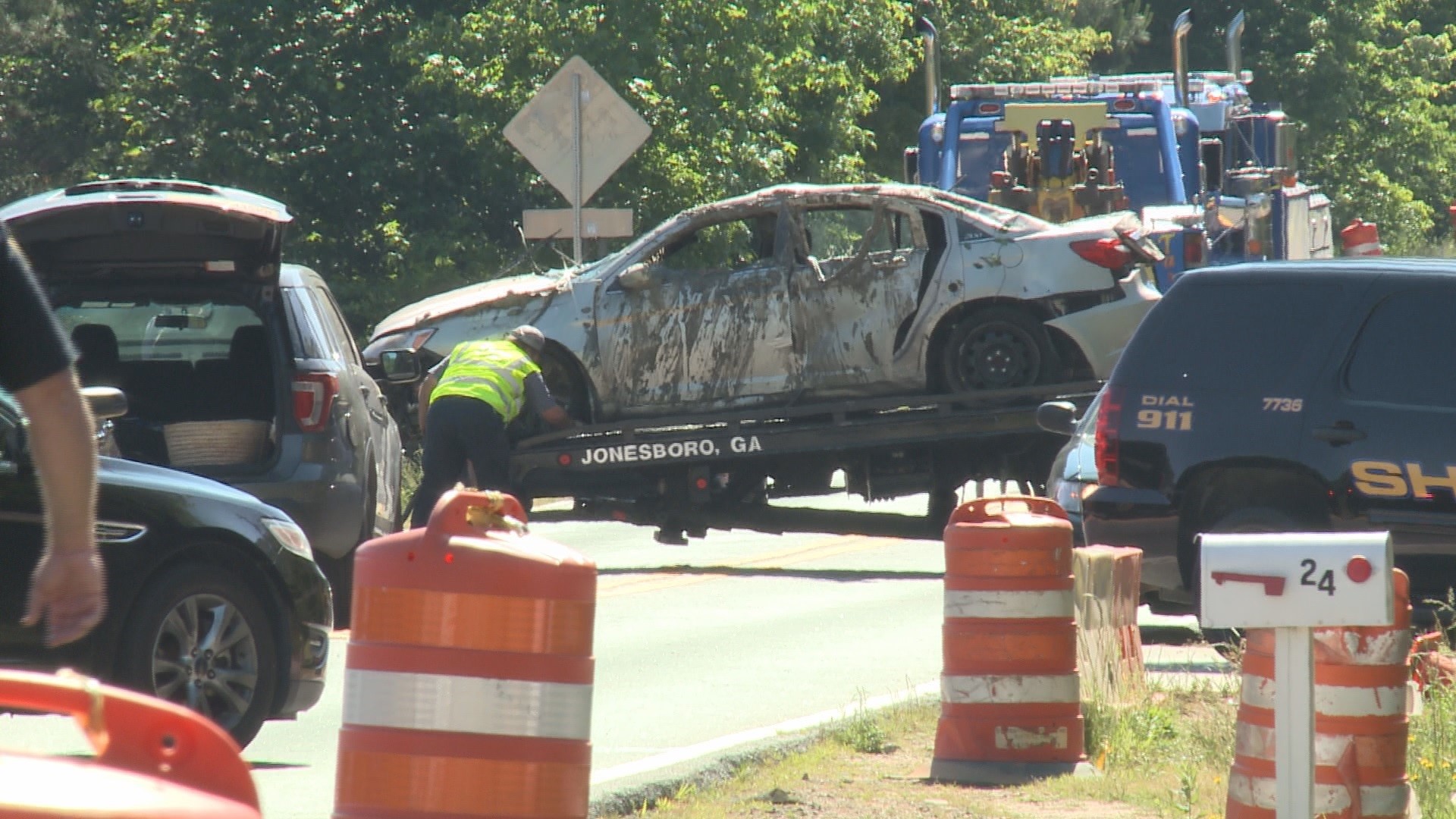 3 dead after chased car flips into pond | 11alive.com