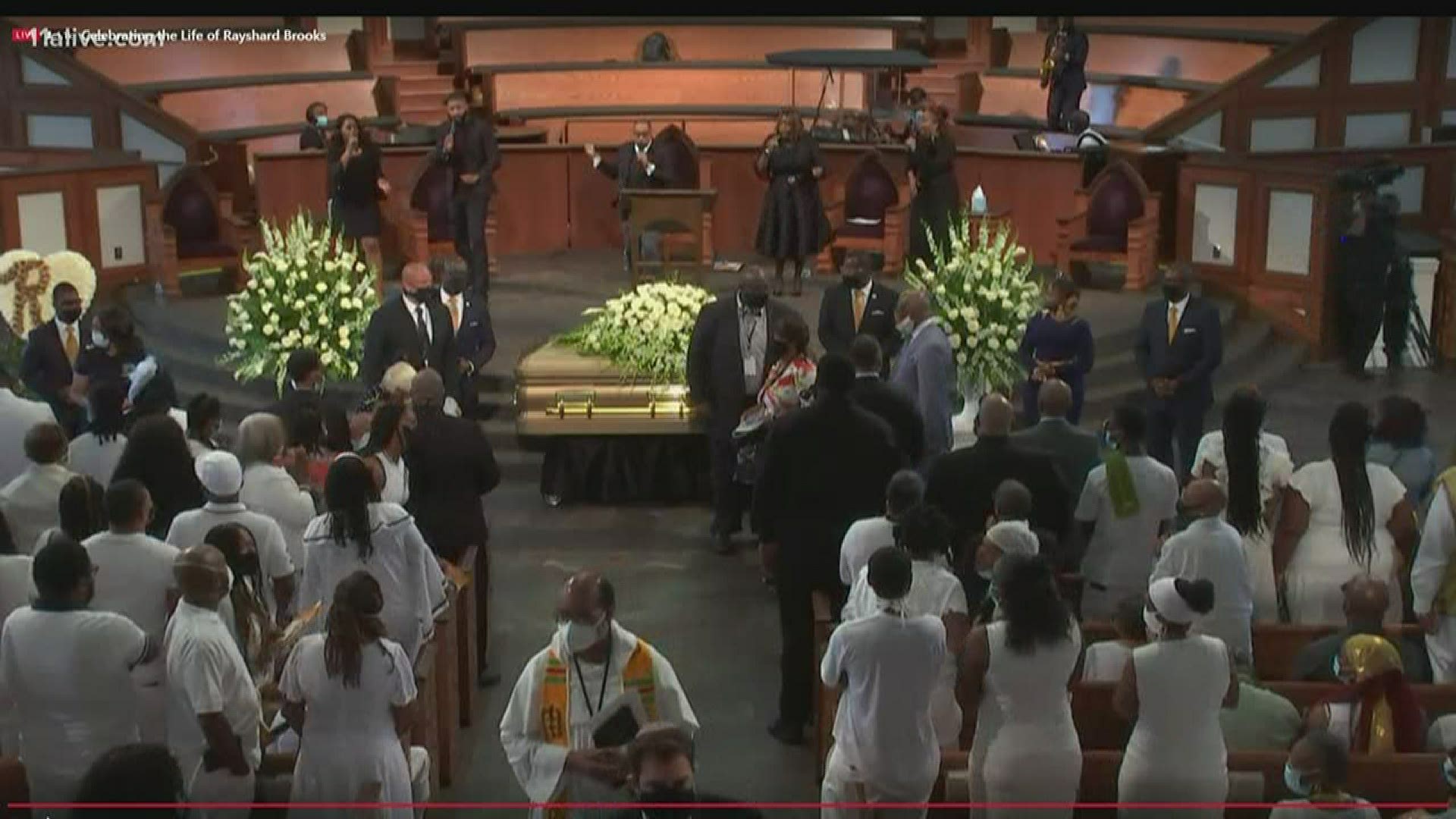 Rayshard Brooks Funeral Kurt Carr & Singers perform during
