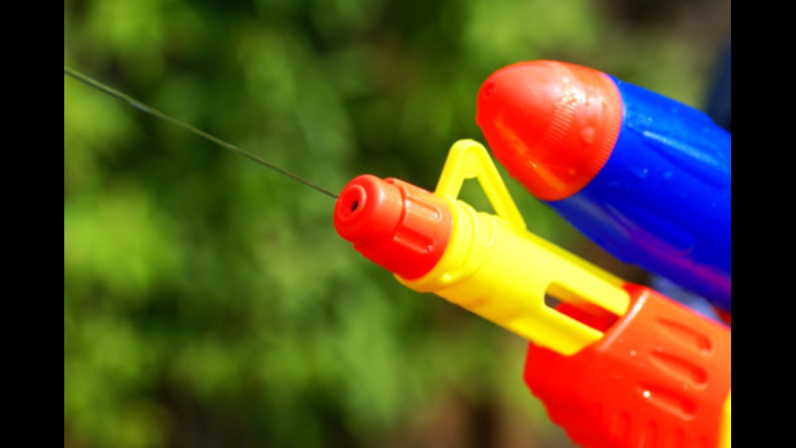 Elaborate squirtgun game has teens competing and running naked in the