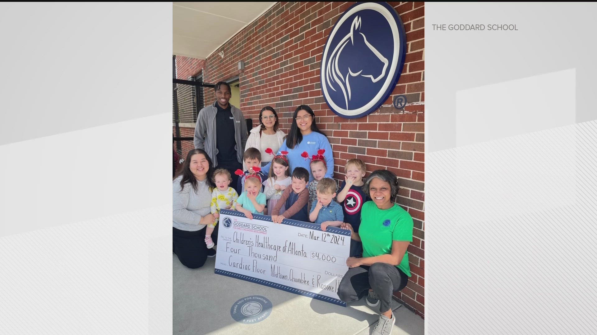 Throughout the month of February, the Goddard School of Atlanta, Roswell and other raised money towards the hospital's Feed the Heart program.