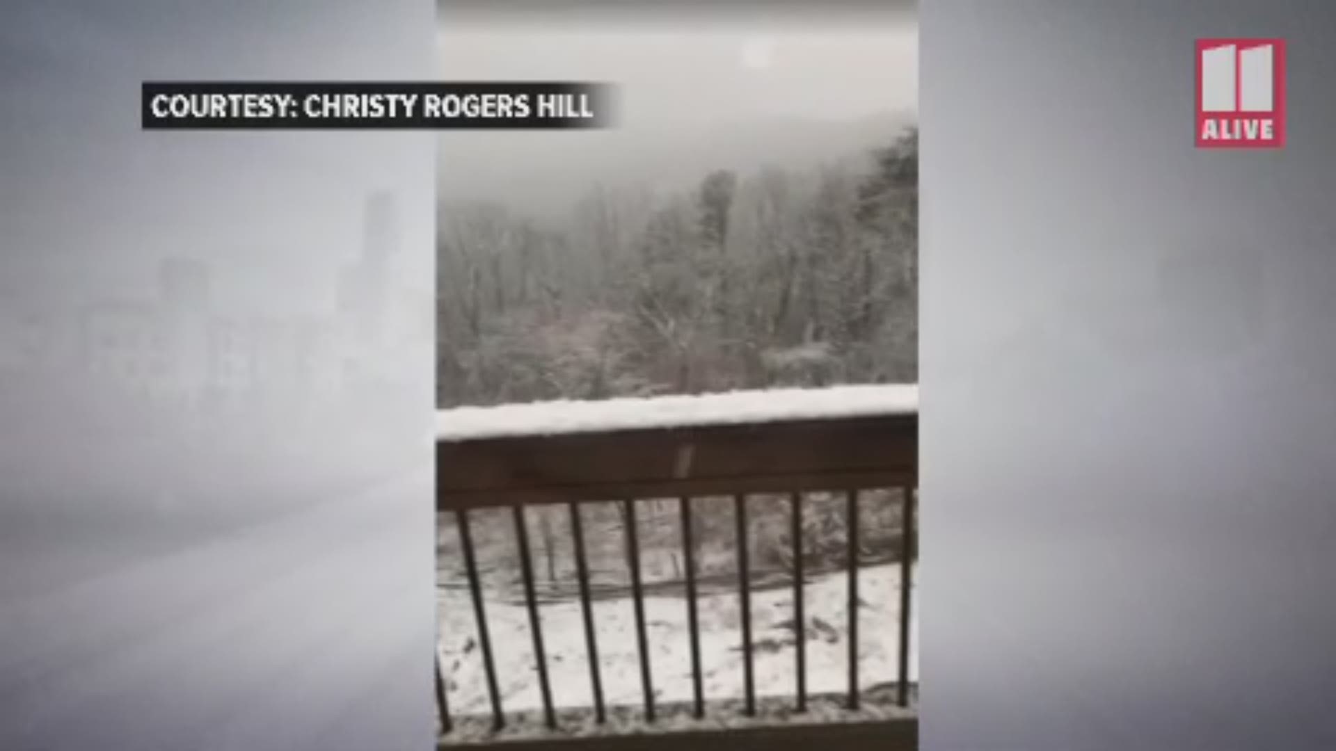11Alive StormTrackers share videos of the snow on Friday, Jan. 31 in north Georgia.