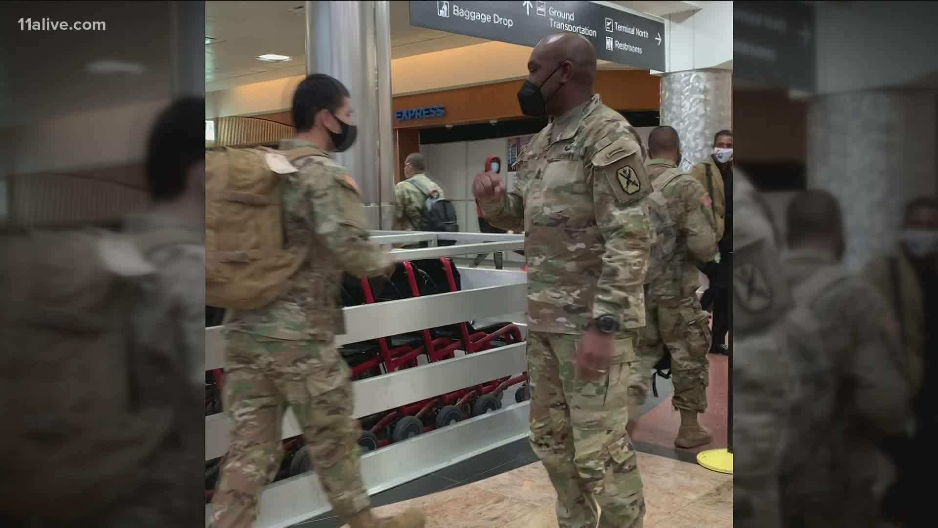 More than 7,500 soldiers started arriving at 3 in the morning, with the last group checking in 10 hours later.
