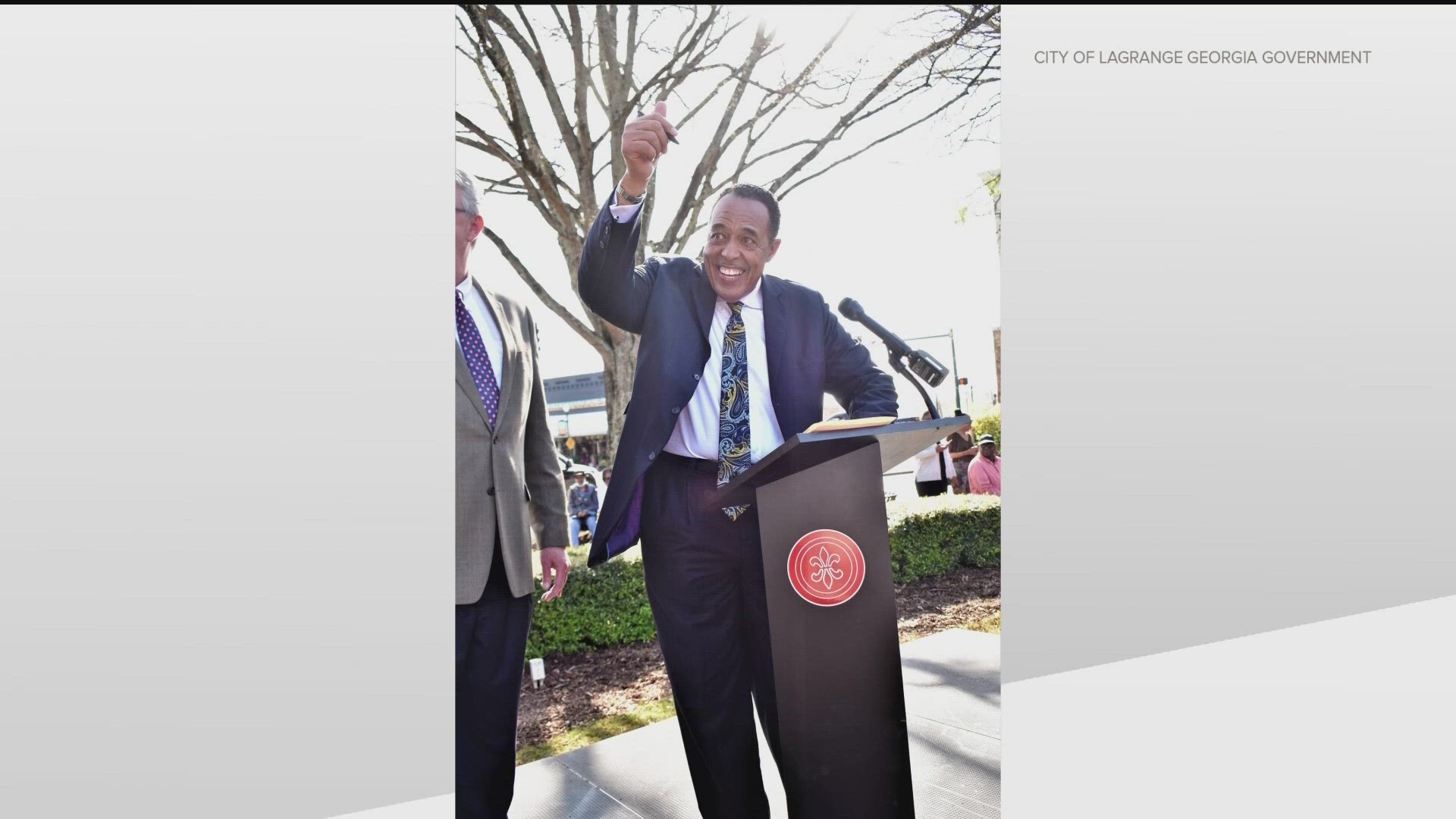 Last year, Edmondson was sworn in as LaGrange's mayor-- he made history as the city's first Black mayor.