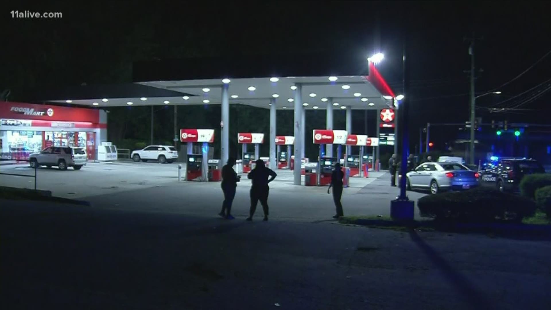 At around 12:30 a.m., police were dispatched to the Texaco station off Delowe Drive with a report of a person shot in the street.