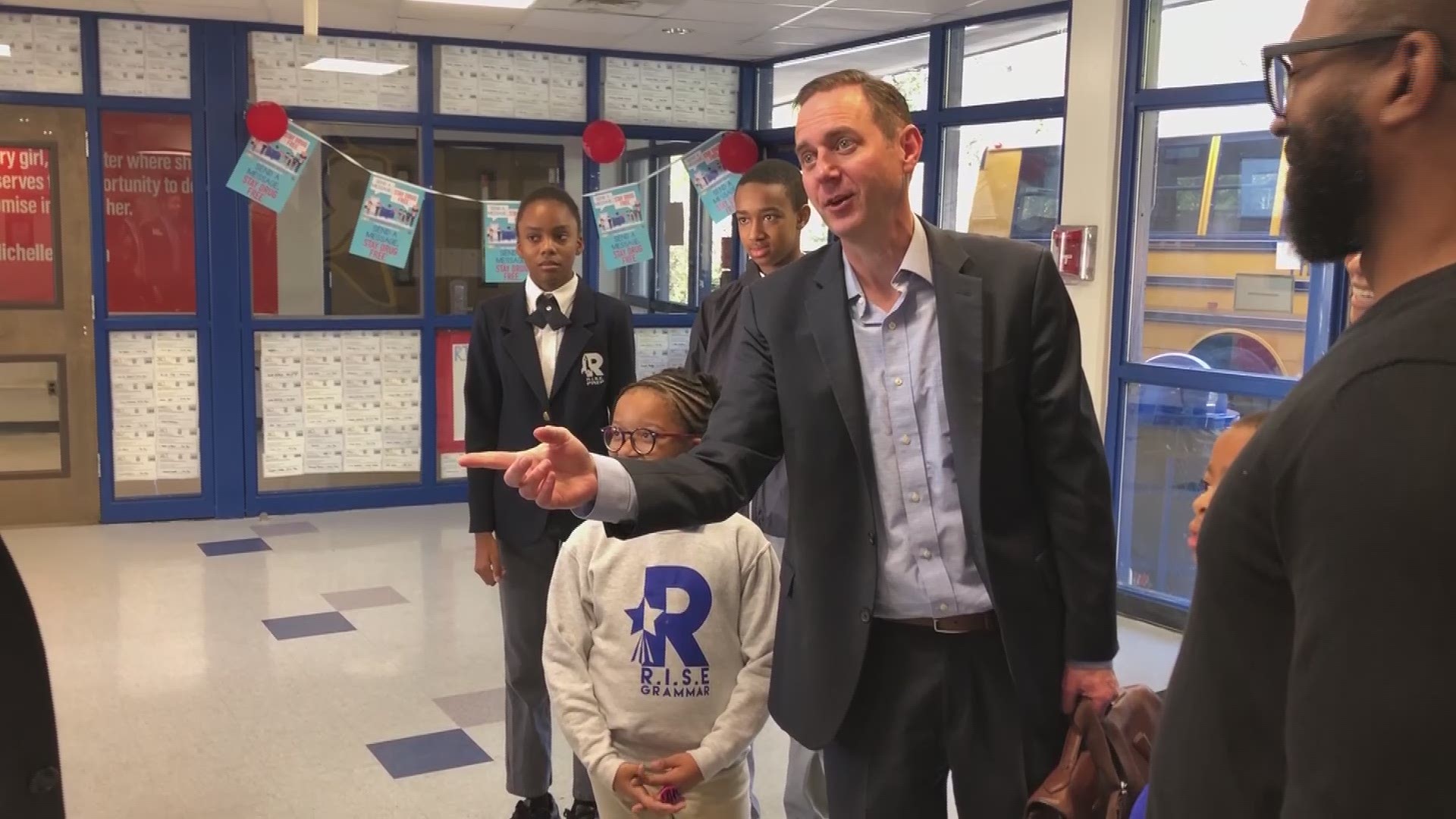 State House Representative, David Dreyer, stopped by for a tour of the RISE Schools