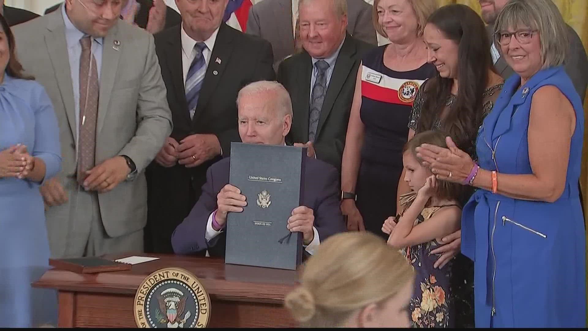 President Biden signed the act into law Aug. 10, increasing access to healthcare for veterans.