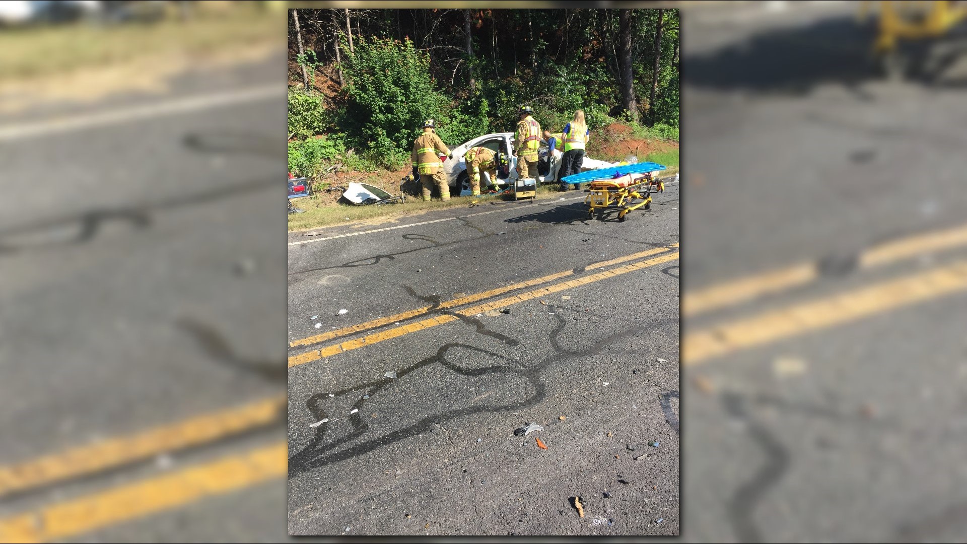 Driver airlifted to hospital after wreck with logging truck | 11alive.com