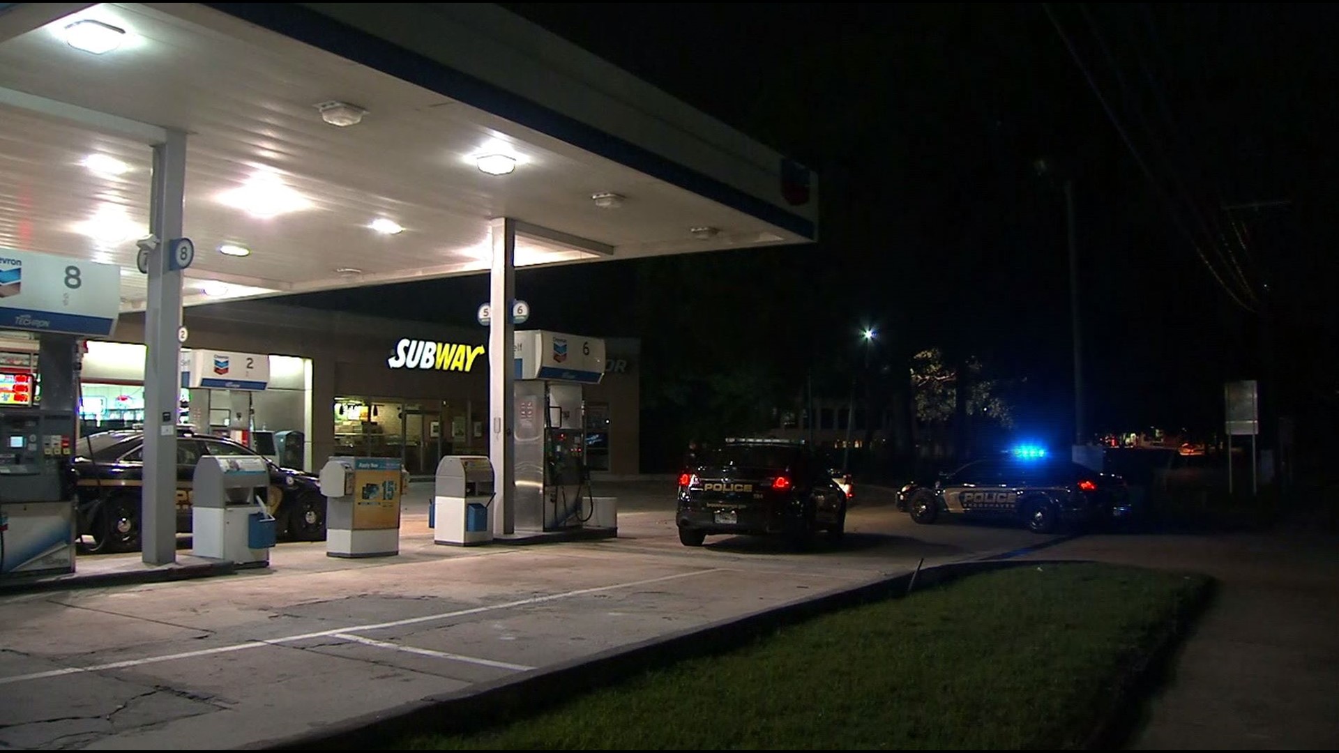 Stabbing investigation underway at Brookhaven gas station