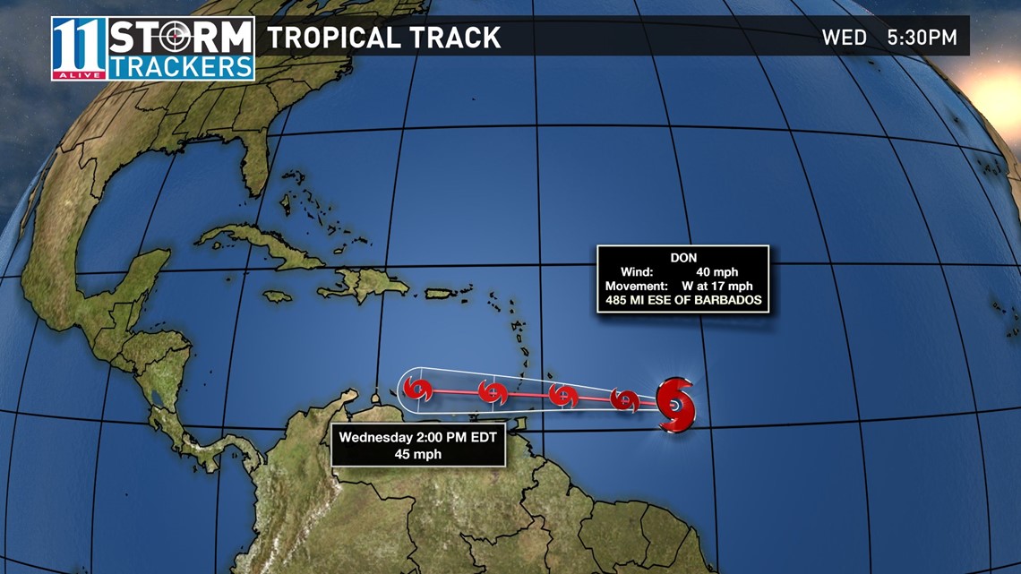 Tropical Storm Don forms in the Atlantic Ocean | 11alive.com