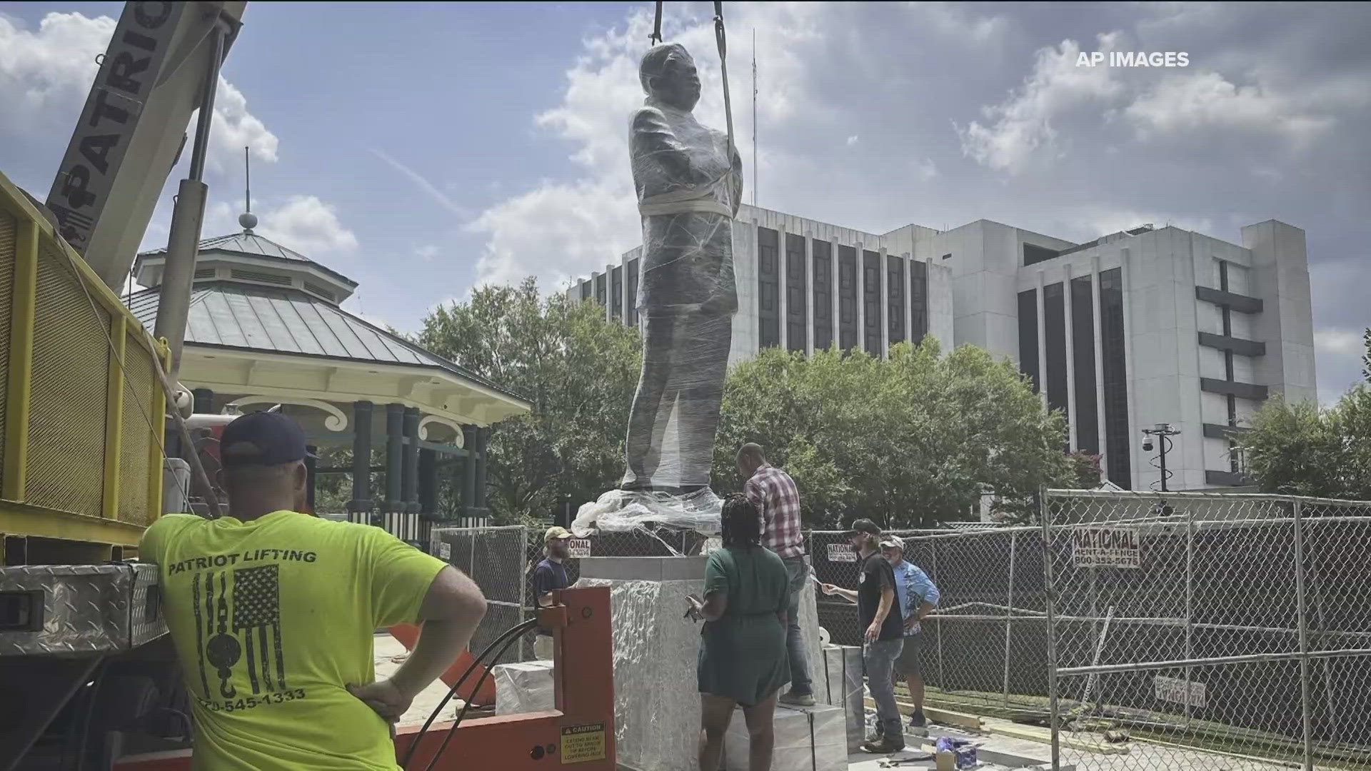 A statue dedicated to Civil Rights icon and Georgia congressman John Lewis is now in Decatur.