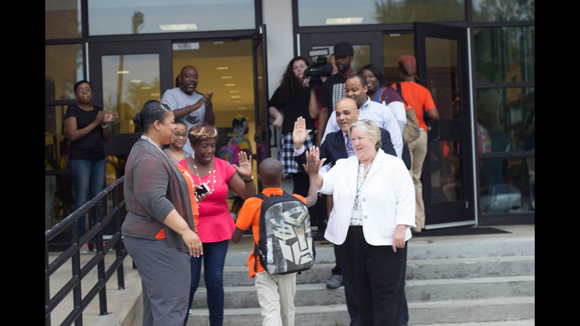 Photos First day of school at Slater Elementary