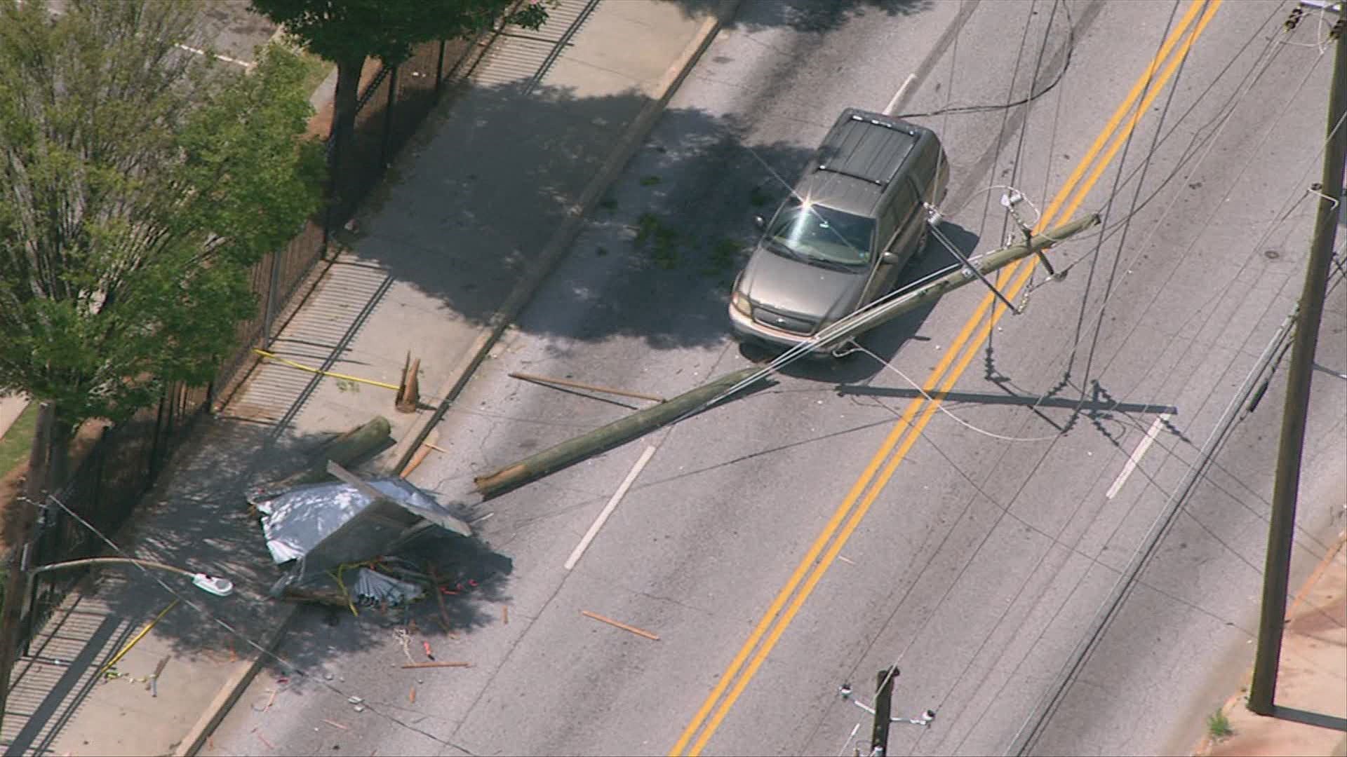 Atlanta Municipal Court closed after box truck knocks down power line ...
