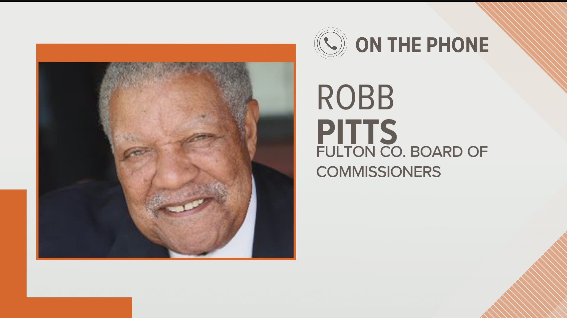 Fulton Commission Chairman Robb Pitts says he wants to see peaceful change going forward as opposed to the violence of this weekend.