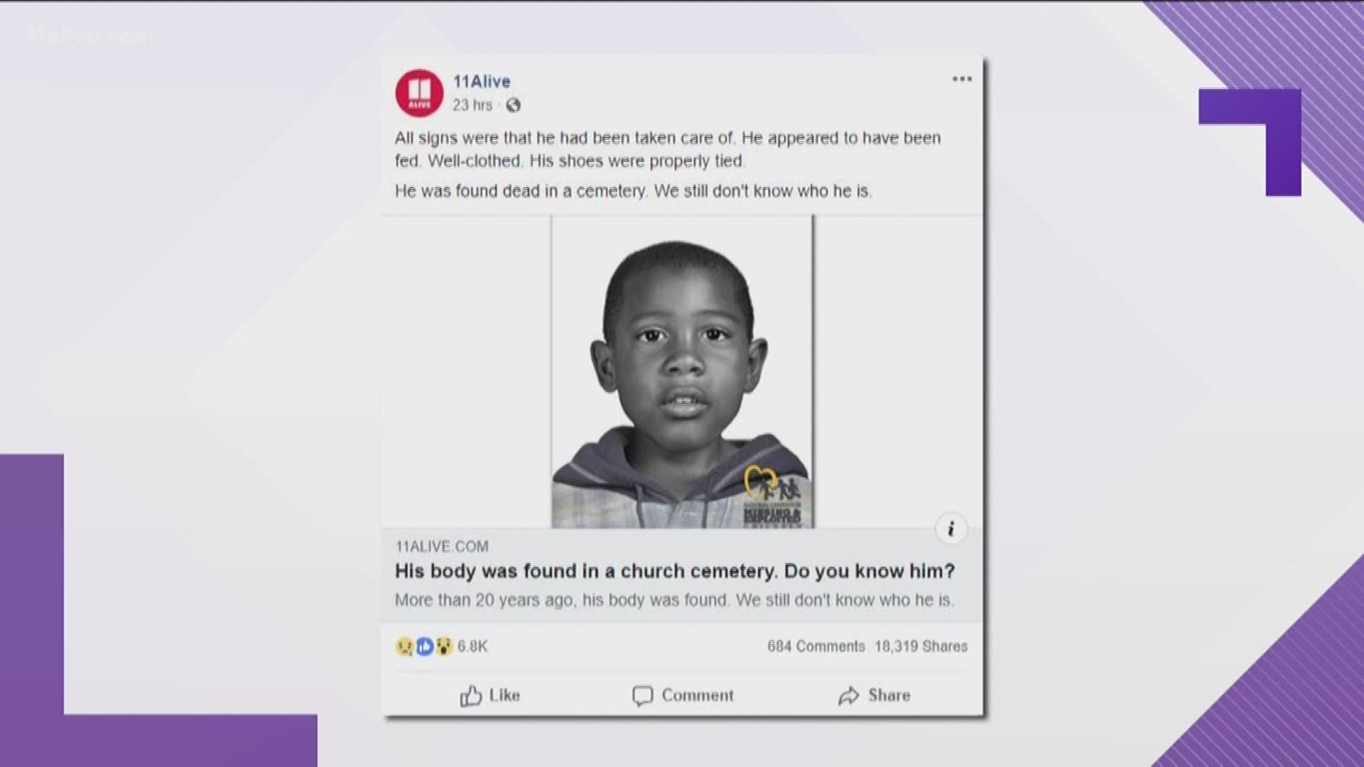 Detectives hope new skull and facial recognition technology might help solve the mystery of the little boy found dead in a DeKalb cemetery two decades ago.